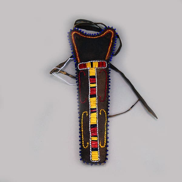 Knife Sheath Quilled and Edge Beaded