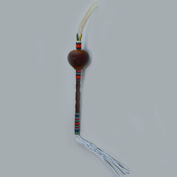 Rattle Gourd with Beadwork Design