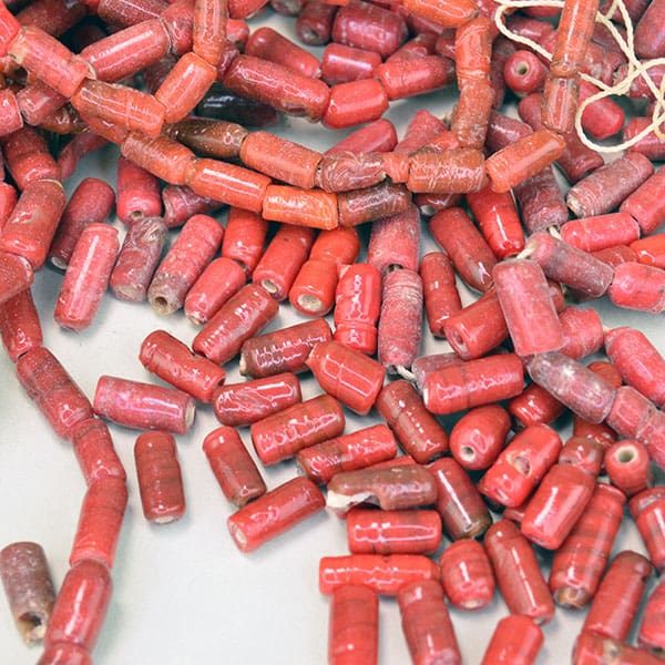 Trade Beads Red Tube Lot
