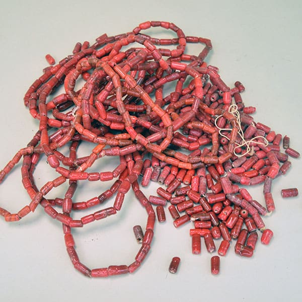 Trade Beads Red Tube Lot