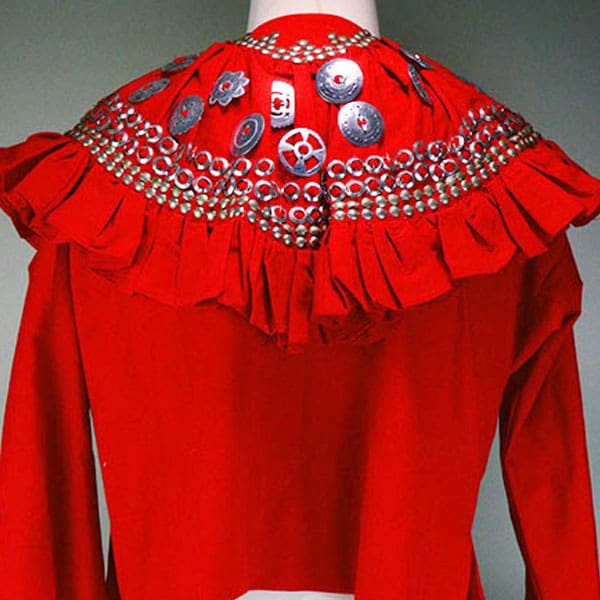 Ruffled Shirt with Brooches