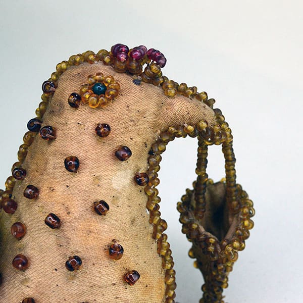 Beaded gold bird whimsey with dangles. 3