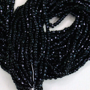 Antique 9/0 Tri-Cut Black Seed Beads