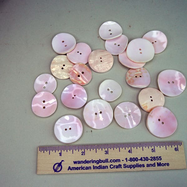Conch Shell Buttons sizes