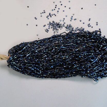 15 ounce bag of 2mm metallic gray tube beads. 2