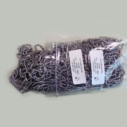 7 oz bag of smoke gray tube beads. 2