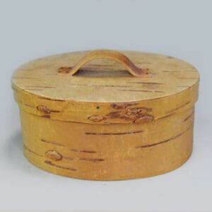 Birchbark box with cover.