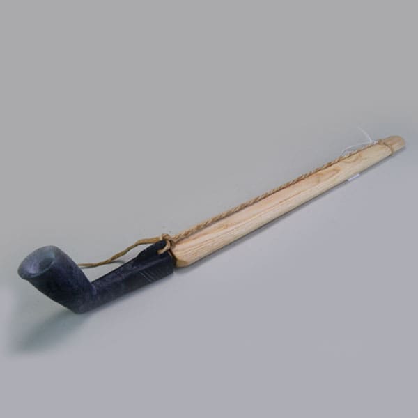 Eastern Woodlands 16 inch soapstone pipe.