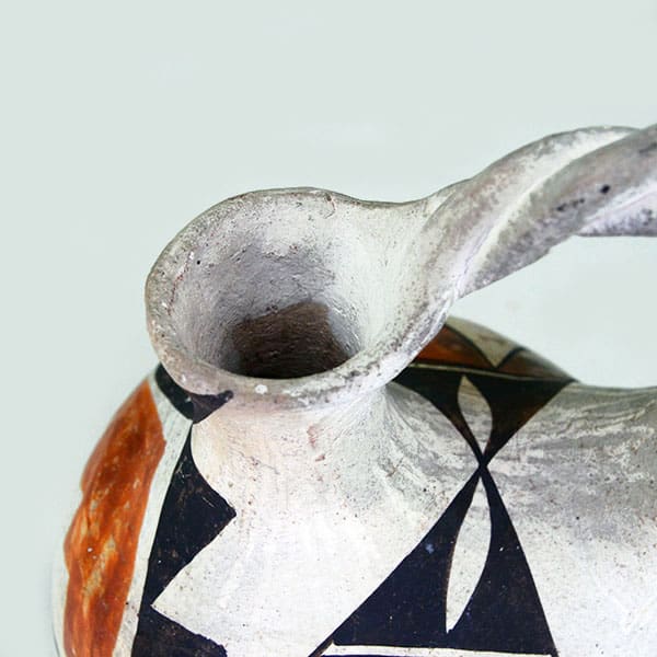 Acoma polychrome wedding vase pottery. 4