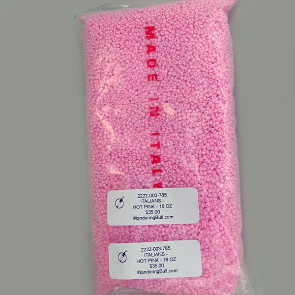 10/0 Hot Pink Italian Seed Beads