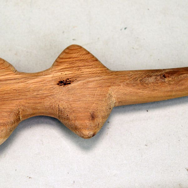Comb Wood Weaving handle detail