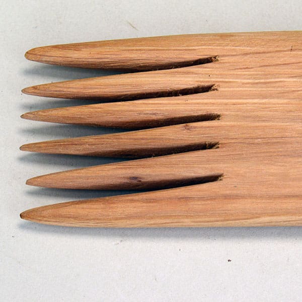 Comb Wood Weaving teeth detail