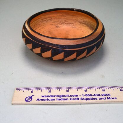 Pottery Bowl Hopi Style with ruler