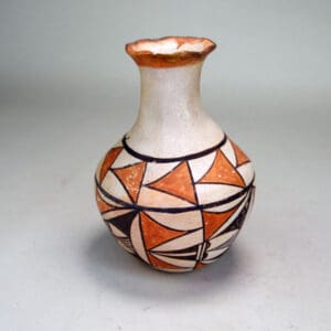 Pottery Vase Fluted Rim