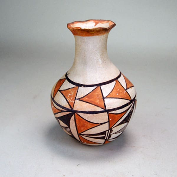Pottery Vase Fluted Rim