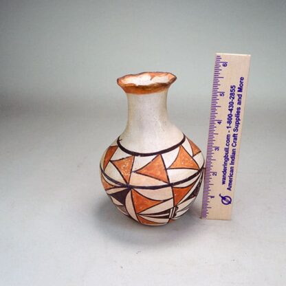 Pottery Vase Fluted Rim with ruler