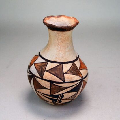 Pottery Vase Fluted Rim darker side