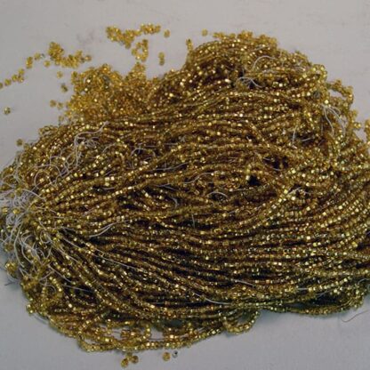 7 ounce bag of 10/0 silver-lined amber seed beads. 2