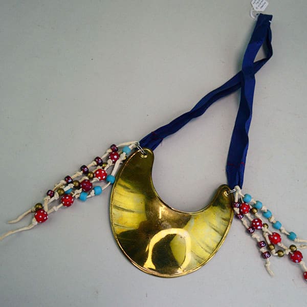 Gorget Brass with Bead Drops
