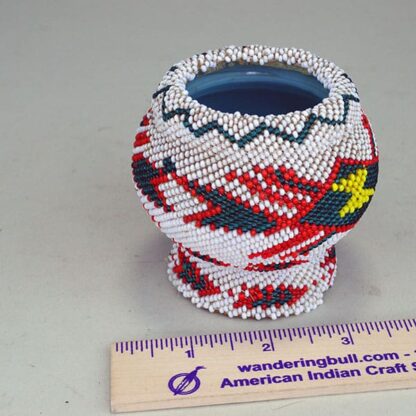 Jar Beaded Peyote Stitch with ruler