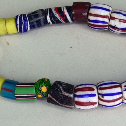 Trade Beads Mixed Chevrons Strand detail