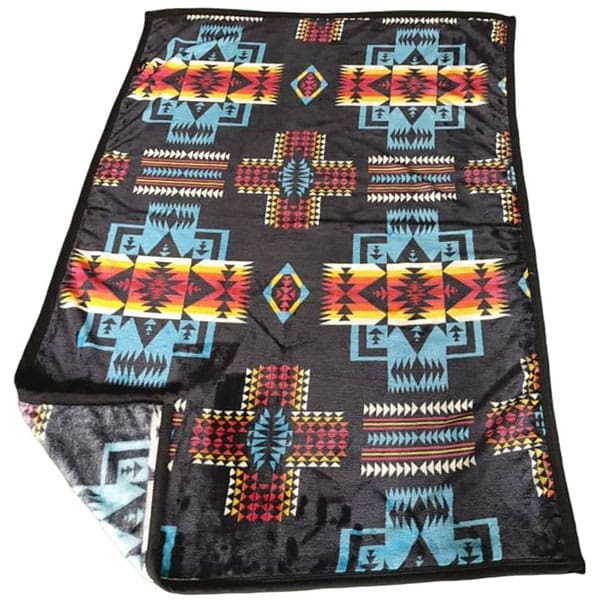 Blanket Fleece Aztec Black