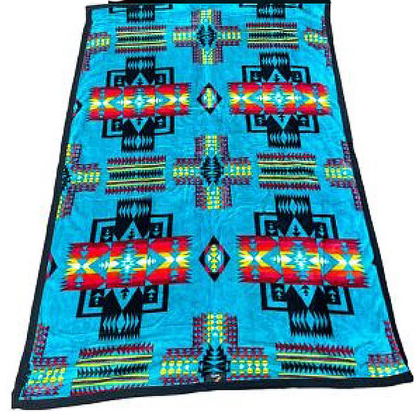Blanket Fleece Aztec Turquoise