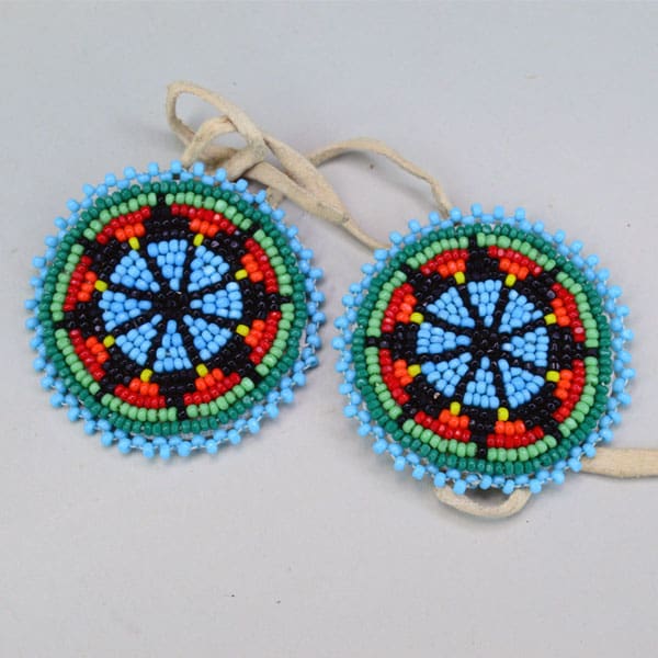Beaded Rosettes Matched Pair