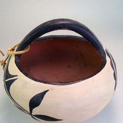 Pottery Bowl with Handle inside