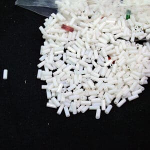 1/8" white bugle beads