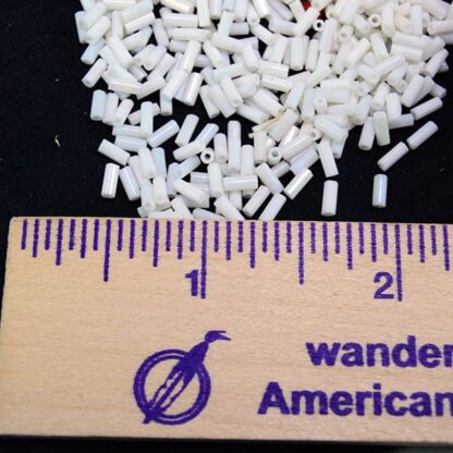 1/8" white bugle beads