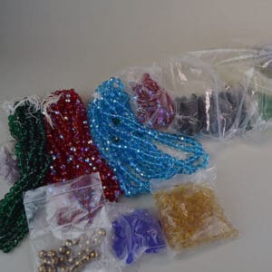 Assorted Fire Polished Beads, different sizes and colors