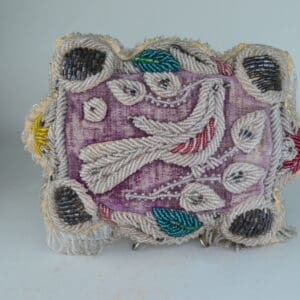 Beaded Bird Whimsy Pillow, pin pincushion from early 1900's with pony beads