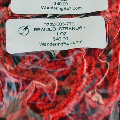 10/0 Red Braided Strand