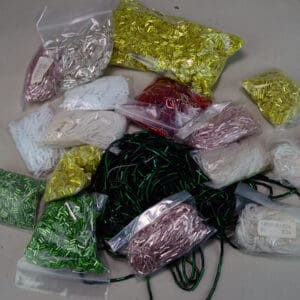 Bugle Beads Assorted Group Lot, Pink, yellow, green, reds, whites. all different sizes