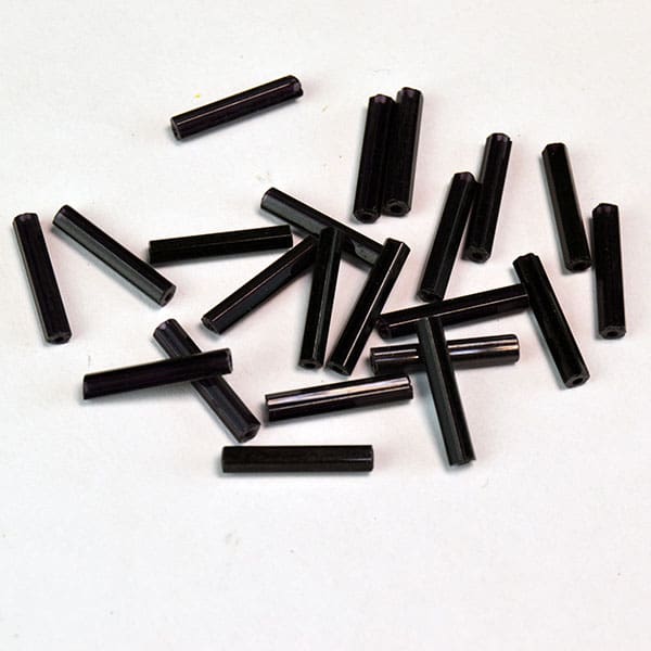 Jet Black Hexagon Bugle Beads