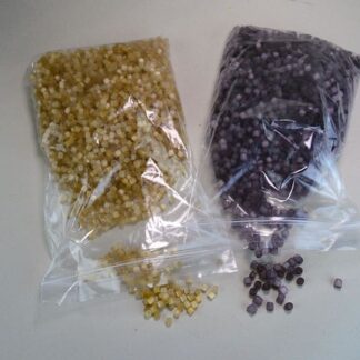 Lot Transparent Glass Tile beads, Color amber and purple , 40 ounce package