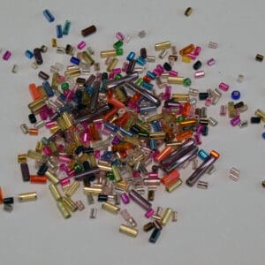 Mixed Bugle Beads all different sizes and colors