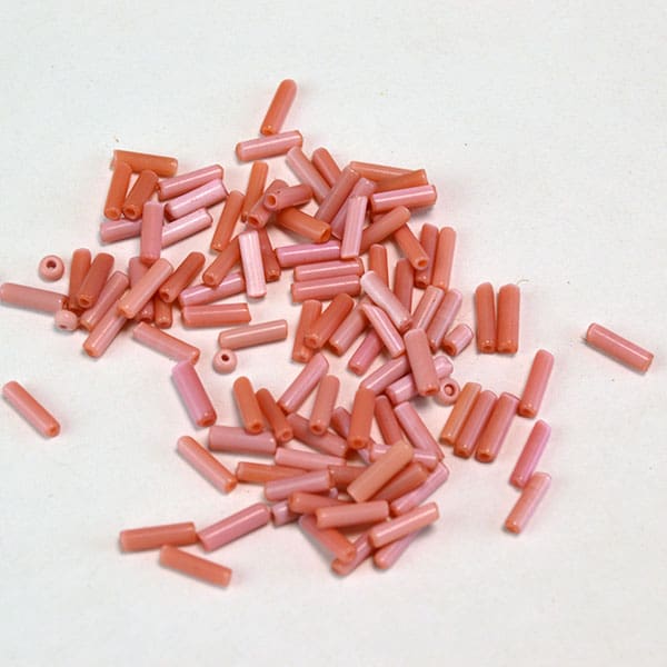 Mixed Pink Bugle Beads