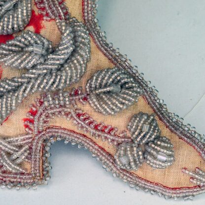 Pincushion Whimsy Beaded Boot, from the 1900's , minimal deterioration on the front fabric, but all beads are in tact