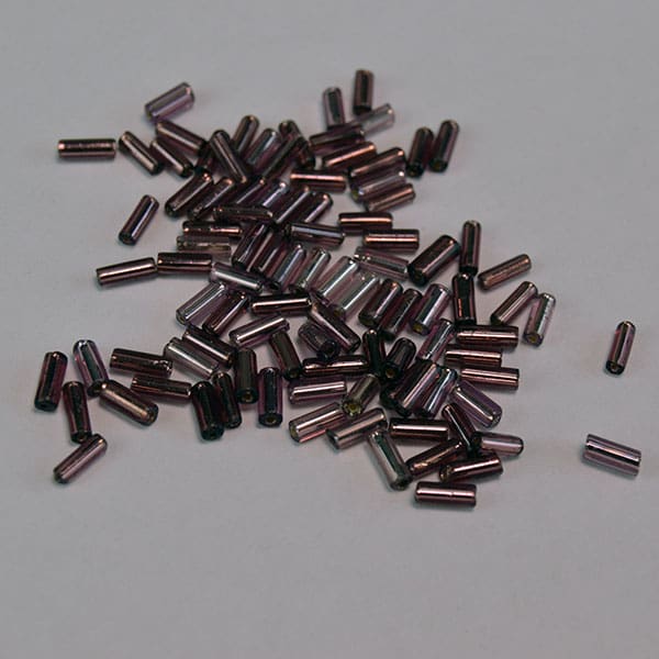 Purple Iridescent Bugle Beads