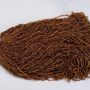 Seed Beads Antique Dark Amber, 13/0 on a string