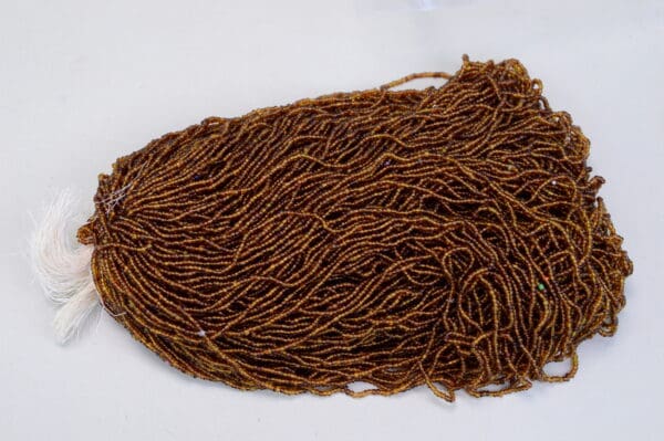 Seed Beads Antique Dark Amber, 13/0 on a string