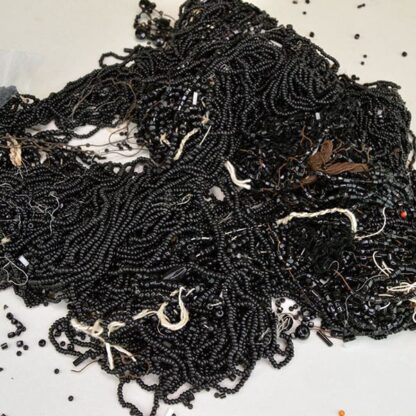 This Black Glass Beads Lot comes in many Different Sized and Cuts. Seed Beads, Tube beads and more. This lot comes in a 25 ounce package. One of a Kind !