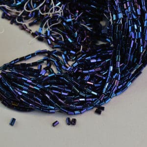 Bugle Beads Iris Black