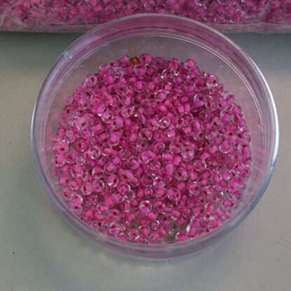 Clear Color Lined Fuchsia: 10/0 , 15 oz package