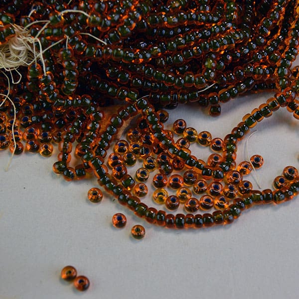 Pony Bead Green and Orange