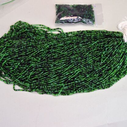 Don't miss these Seed Beads Green , they are a 10/0 Seed Beads. They come in a Trans Green and a Trans Dark Green. 14 oz package. One of a Kind !