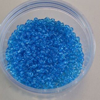 Transparent Blue Seed Beads 10/0