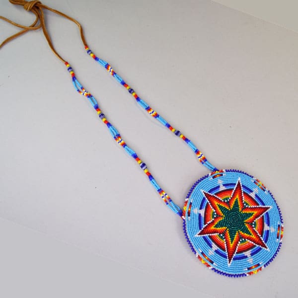 Rosette Necklace Blue Star